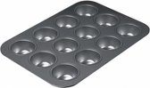 muffinbakvorm 40 x 28 x 2,5 cm carbonstaal grijs