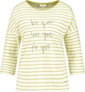 GERRY WEBER Dames Shirt met 3/4-mouwen en mottotekst