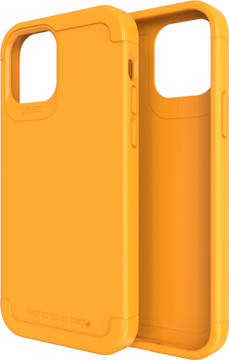 Apple iPhone 12 Hoesje - Gear4 - Wembley Serie - Hard Kunststof Backcover - Geel - Hoesje Geschikt Voor Apple iPhone 12