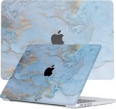 Lunso - cover hoes - Geschikt voor MacBook Pro 14 inch (2021-2023) - Marble Ariel - Vereist model A2442/A2779/A2918/A2992