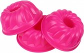 bakvorm donut 6,7 x 7,5 cm siliconen fuchsia 3 stuks