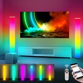 2 stuks RGB-vloerlampen woonkamer music sync dimbaar LED-hoeklamp slaapkamer