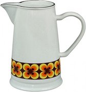 waterkruik Ramona 1,6 liter keramiek wit/geel