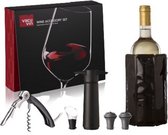 wijnaccessoires Premium staal zwart 6-delig