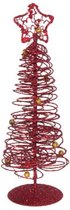 decoratie kerstboom 20 x 6 cm staal rood