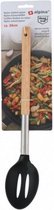 schuimspaan 34 cm hout/RVS/nylon blank/zlilver/zwart