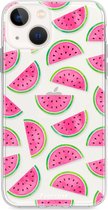 Fooncase Hoesje Geschikt voor iPhone 13 - Shockproof Case - Back Cover / Soft Case - Watermeloen