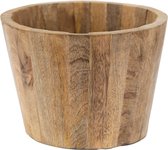 Set van 2 x Bloempot (binnen) Ø 18*13 cm Bruin Hout Plantenpot