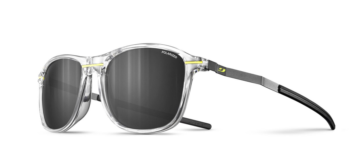 Julbo - UV Zonnebril voor heren - Fuse - Polarized 3 - Kristal, zwart & geel - maat L