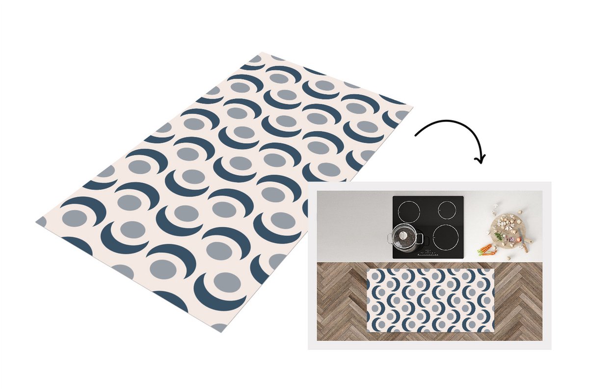 KitchenYeah Keukenloper - Loper keuken - Maan - Design - Cirkel - Keukenloper vinyl multicolor, foto 4