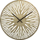 PTMD Derandi Ronde Wandklok - 59 x 3,5 x 59 cm - Metaal - Goud