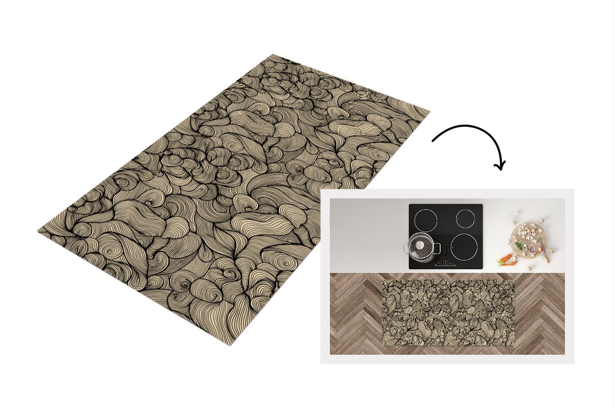 KitchenYeah Keukenloper - Loper keuken - Abstract - Lijn - Patronen - Keukenloper vinyl multicolor, foto 3