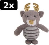 2x - RUBBER BELLY REINDEER 27X21X10CM