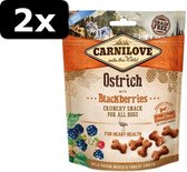 2x CRUNCHY SNACK OSTRICH/BLACKB 200GR