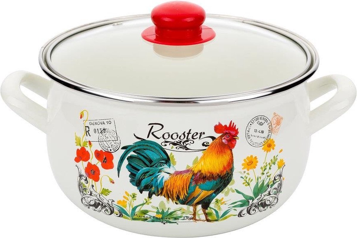Kadax Handgemaakte aardewerk kookpan met deksel, handgrepen aan de zijkant, vaatwasmachinebestendig, 0,5 liter