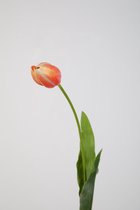 Kunstbloem Tulp - topkwaliteit decoratie - Roze - zijden tak - 66 cm hoog