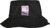 Urban Classics Miami Vice Bucket hat / Vissershoed Print Zwart