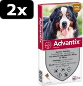 2x - ADVANTIX SPOT ON 600 >40KG 4PIP