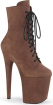 Pleaser Plateau Laarzen, Paaldans schoenen -40 Shoes- FLAMINGO-1020FS US 10 Bruin