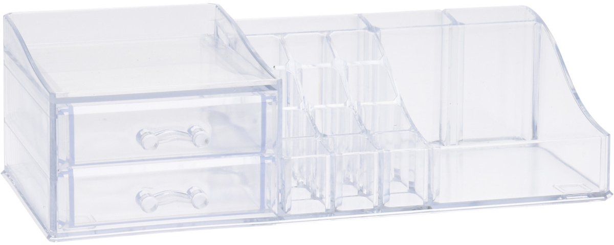 eleganza Cosmetica Huidverzorging Opbergdoos - Transparant, 30 x 13 x 9 cm