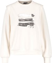 TAIFUN Dames Sweatshirt met metallic print Offwhite gemustert-34