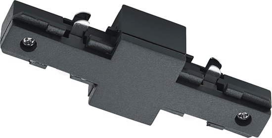 Spanningsrail Doorverbinder - Trion Dual - Rechte Connector - 2 Fase - Mat Zwart