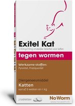 No Worm Exitel Kat - 2 tabletten