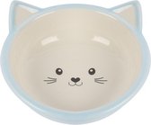 Happy pet voerbak kitten lichtblauw / creme