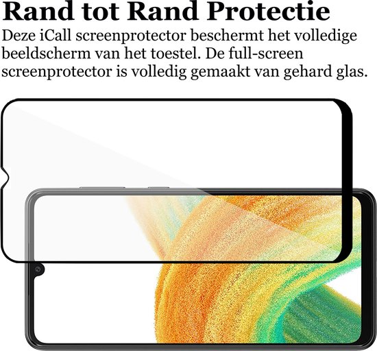 Coque Samsung Galaxy A33 - Etui Portefeuille en Cuir Housse Porte-Cartes Minimaliste Or - Protecteur d'Ecran en Tempered Glass Trempé