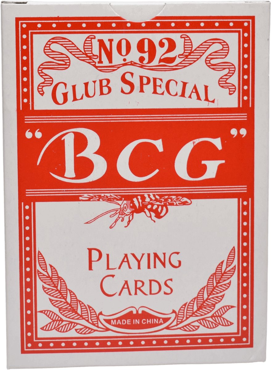 BCG No. 92 Club Special Poker Kaarten - Rood