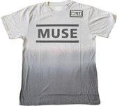 Muse - Logo Heren T-shirt - XL - Wit/Grijs