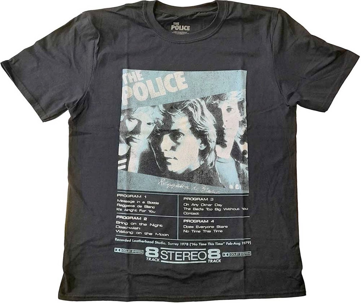 The Police - Reggatta 8 Track Heren T-shirt - L - Zwart