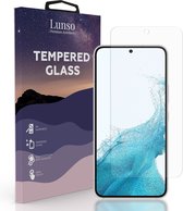 Lunso - Gehard Beschermglas - Full Cover Tempered Glass - Geschikt voor Samsung Galaxy S22