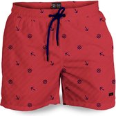 Miami Beach | Hoogwaardige Kwaliteit Zwemshort | Zwembroek | Beachshort | Heren | Sneldrogend | Maat S | MB13-101 Rood