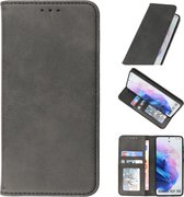 Magnetisch Folio Book Case - Hoesje Geschikt voor Samsung Galaxy S21 Zwart