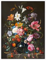 Vaas met bloemen, Jan Davidsz. de Heem - Foto op Akoestisch paneel - 60 x 80 cm