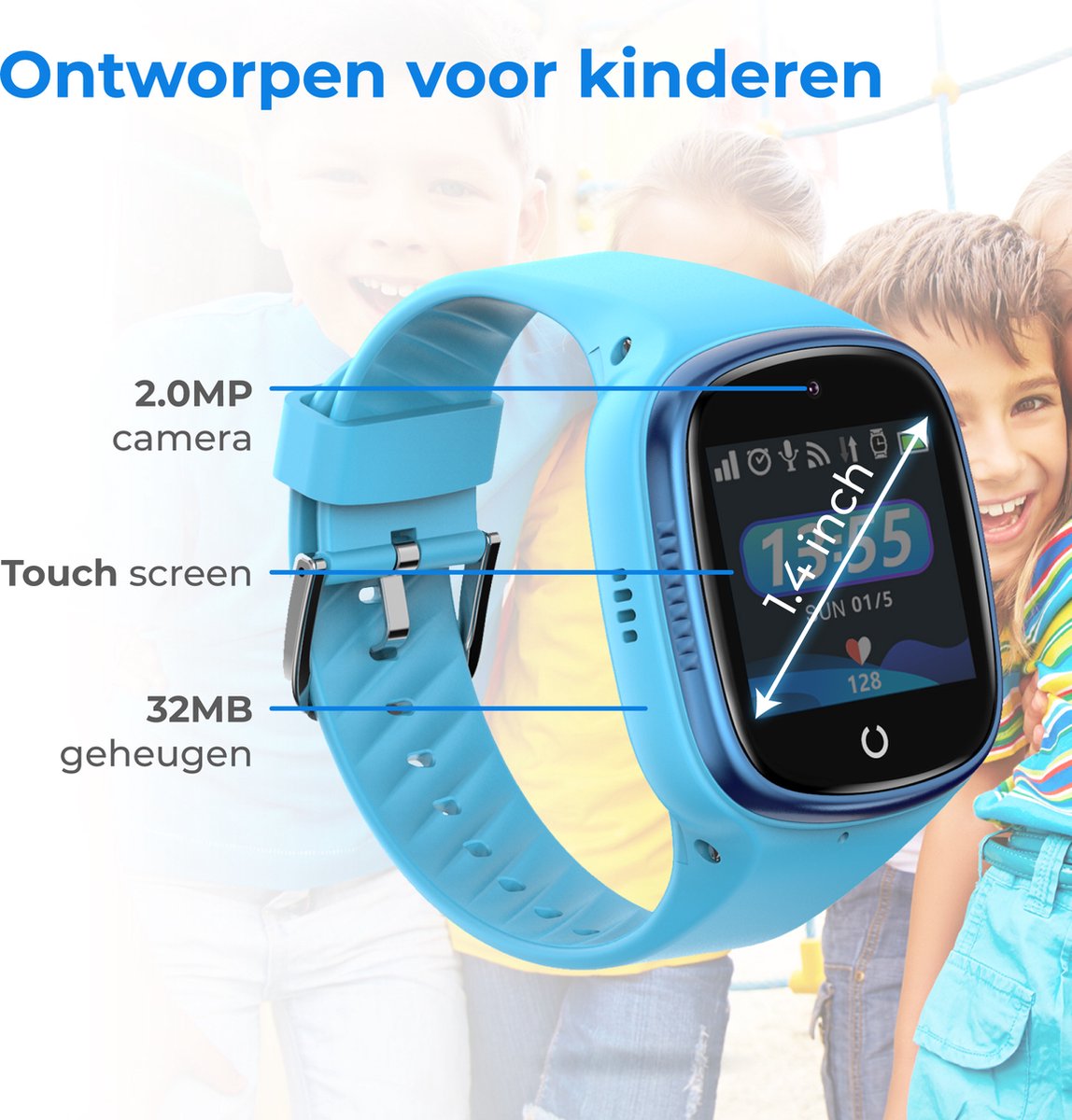 Nuvance - Montre Connectée Kinder 4G avec Fonction d'Appel