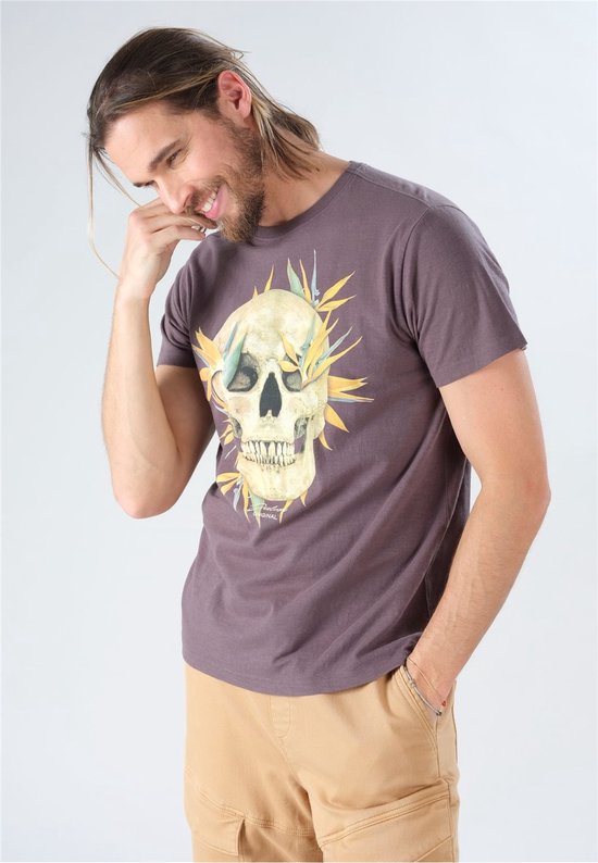 DEELUXE Skull and Crossbones T-ShirtDANDELION Medium Grey