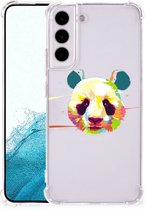 Silicone Hoesje Geschikt voor Geschikt voor Samsung Galaxy S22 Plus Telefoon Hoesje met doorzichtige rand Panda Color