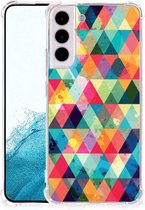 Smartphone Hoesje met foto Geschikt voor Samsung Galaxy S22 Plus Telefoon Hoesje met doorzichtige rand Geruit