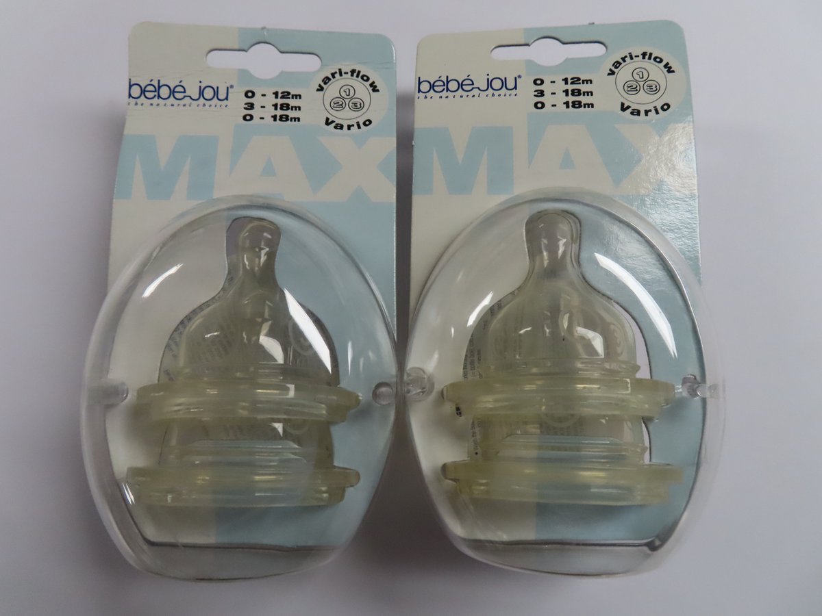 Goedkoopste flesspeen silecone bebe jou , vario , 0-18m max 2x2stuks