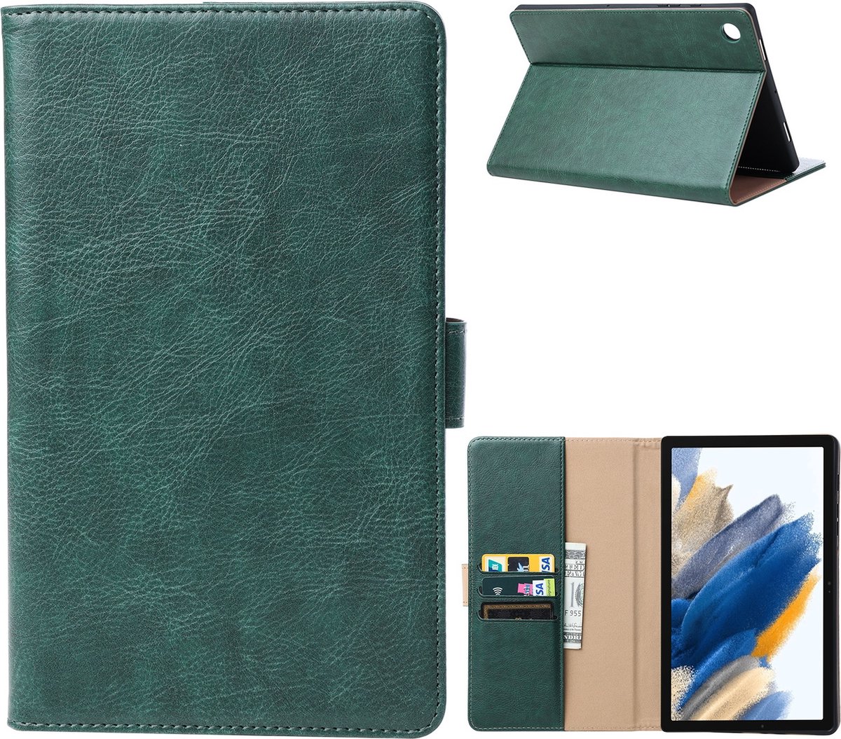 Luxe Tablet Hoes - Geschikt voor Samsung Tab A8 Hoes - 10.5 inch (2021-2022) - Groen