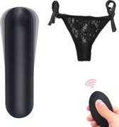 TipsToys Draagbare Vibrator Vibrerend inclusief Slipje - Clitoris Bullet SexToy Vrouwen Zwart