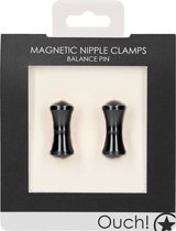 Magnetic Nipple Clamps - Balance Pin - Black - Bondage Toys black