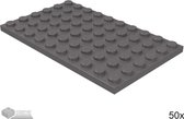 LEGO Plaat 6x10, 3033 Donker blauwgrijs 50 stuks