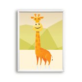 Schilderij  Dikke giraf - safari / Jungle / Safari / 50x40cm