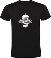 Donneur de shawarma | T-shirt homme | Noir | Malbouffe | Fast food | Repas | Déjeuner | Dîner | Repas | Turc | persan