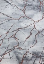 Laagpolig design vloerkleed Woonkamer vloerkleed Patroon Marmer patroon Bronskleur