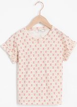 Sissy-Boy - Wit T-shirt met print en ruffle