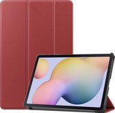 Samsung Galaxy Tab S8 Hoes - Mobigear - Tri-Fold Serie - Kunstlederen Bookcase - Rood - Hoes Geschikt Voor Samsung Galaxy Tab S8